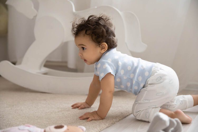 Baby crawling