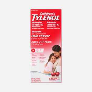 Tylenol Children's Pain & Fever Reliever Liquid, Dye-Free, Cherry, 8 fl oz.