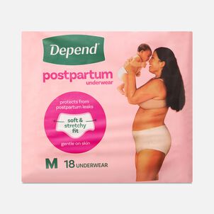 Depend&reg; Postpartum Underwear for Women, Maximum Absorbency, Medium, 18 ct.